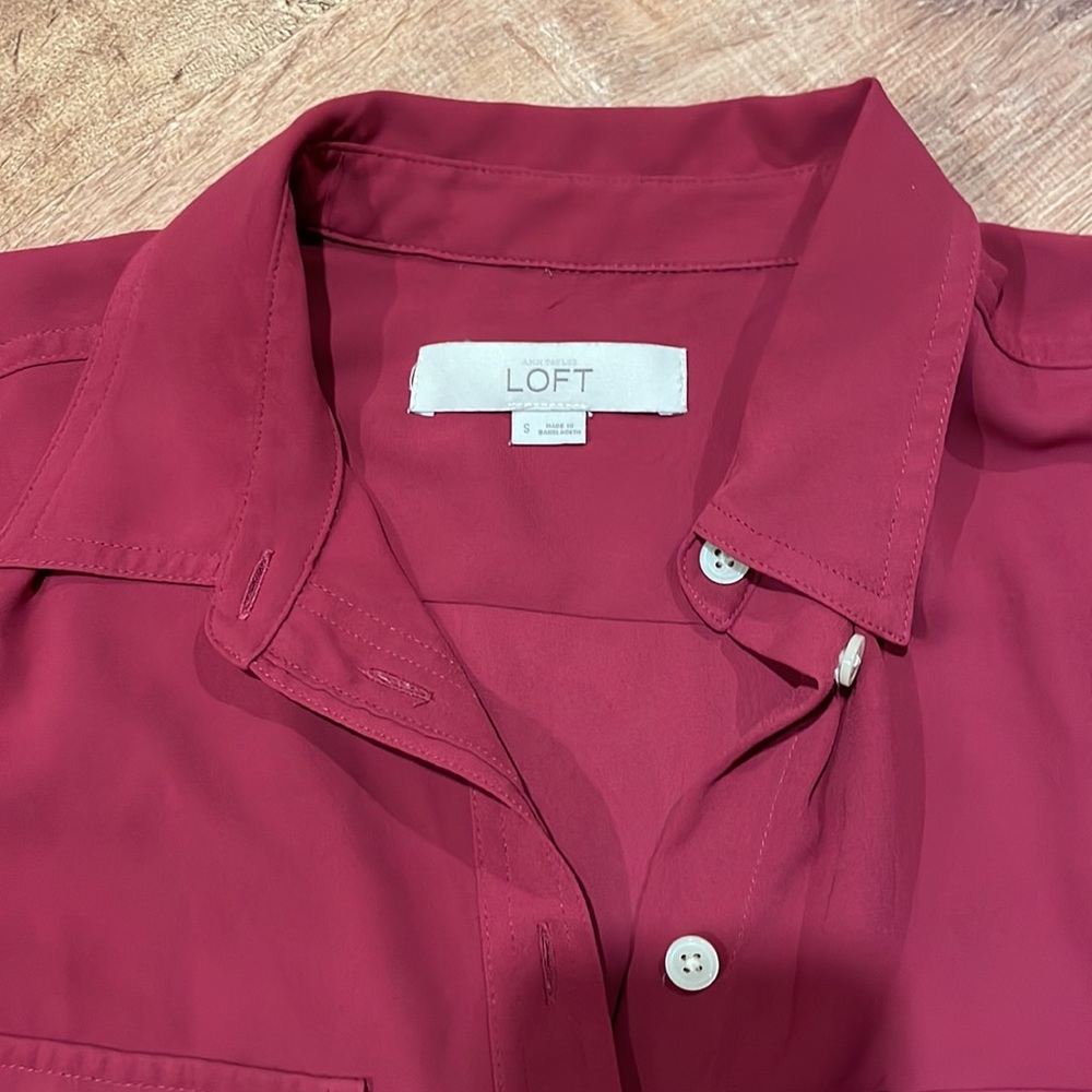 Maroon button up - Picture 2 of 5